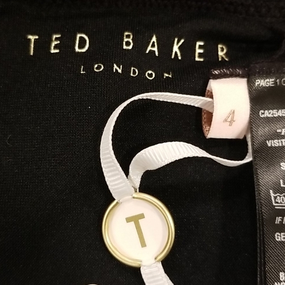 💕TED BAKER LONDON💕 Reetta Logo Bikini Bottoms Black TB4 US 10 NWT - Picture 12 of 16